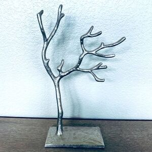 Threshold Silver Metal Jewelry Tree Display Stand